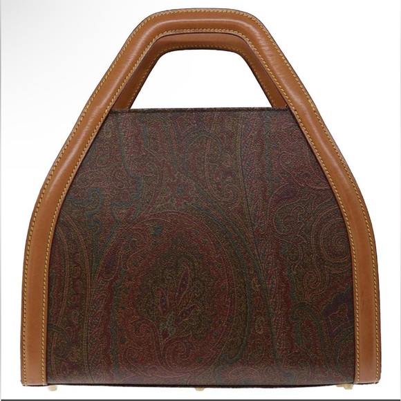 Elegant Brown Paisley ETRO two way unique bag - Picture 2 of 15